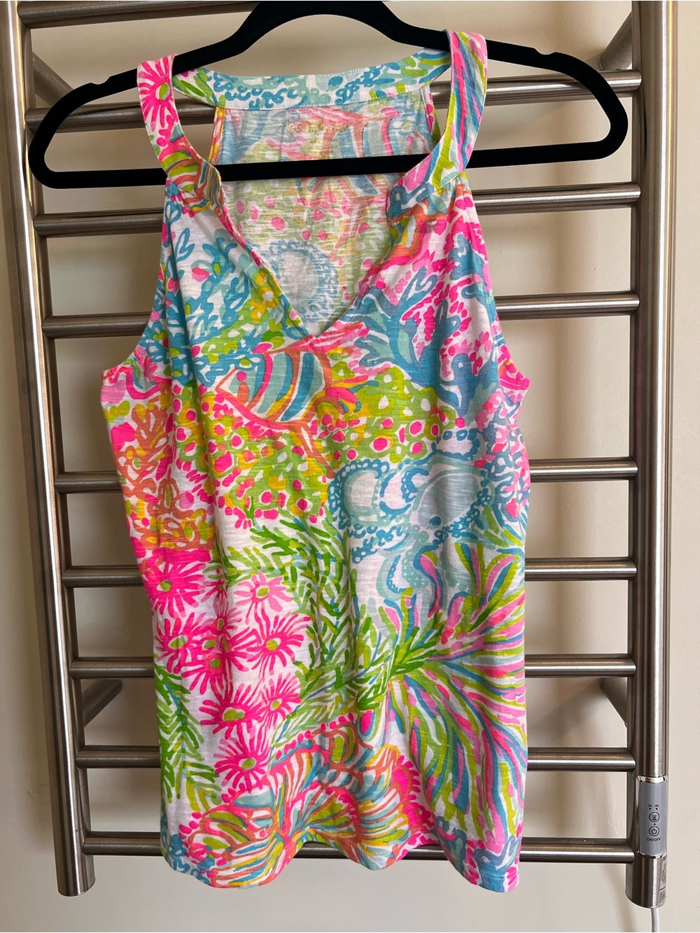 Lilly Pulitzer Arya Tank Top in Lover's Coral, size M